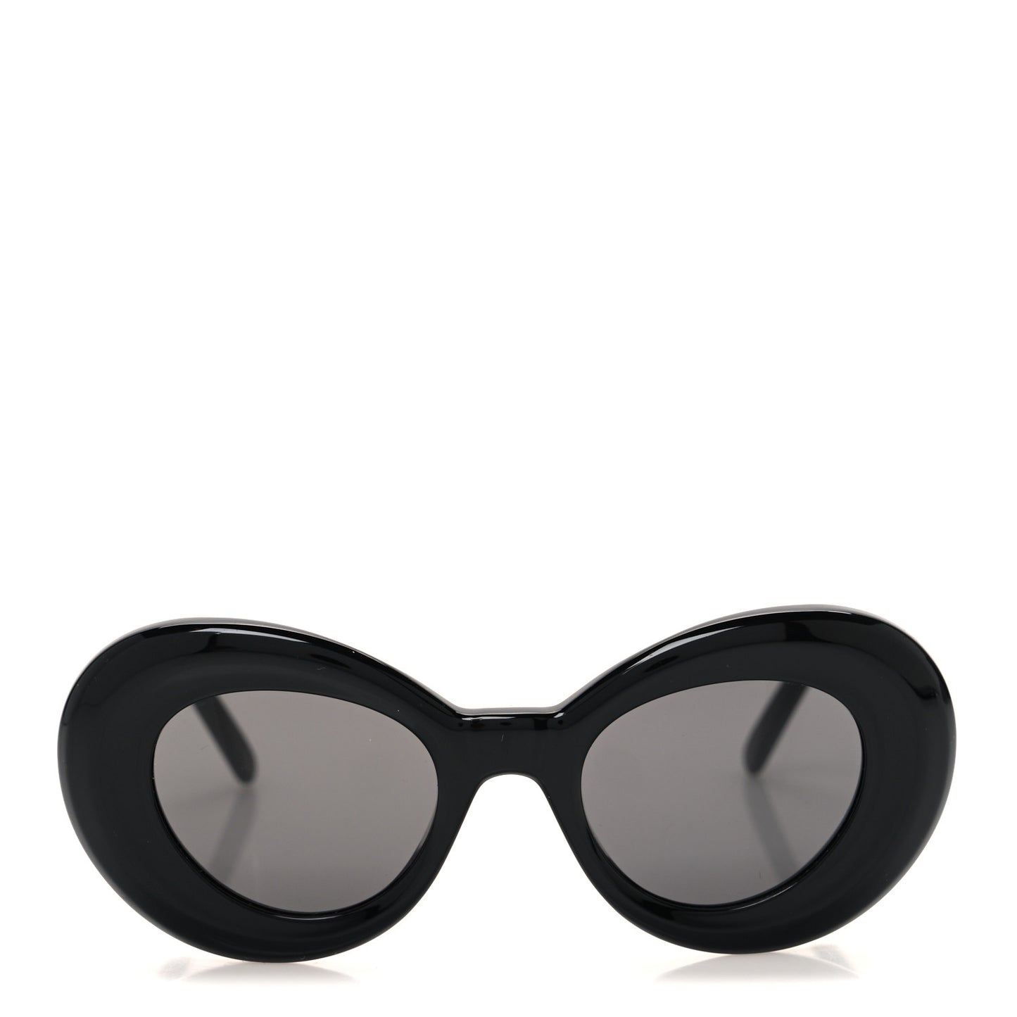 Acetate Curvy Round Sunglasses LW40112I Black
