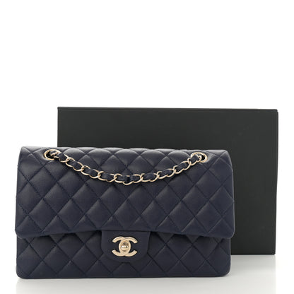 Chanel Caviar Quilted Medium Double Flap Dark Blue 13 of 13