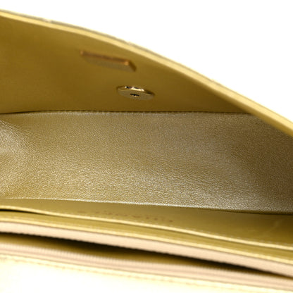 Chanel Metallic Lambskin Quilted Mini Rectangular Flap Gold 5 of 11