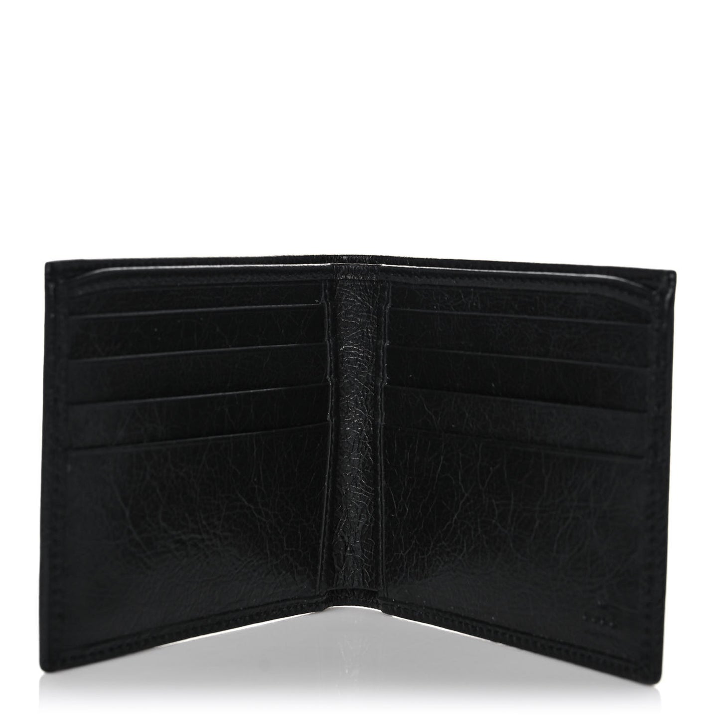 Fluffy Calfskin Morpheus Bi-Fold Wallet Black