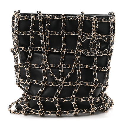 Chanel Lambskin Shopping Chain Tote Black 1 of 10