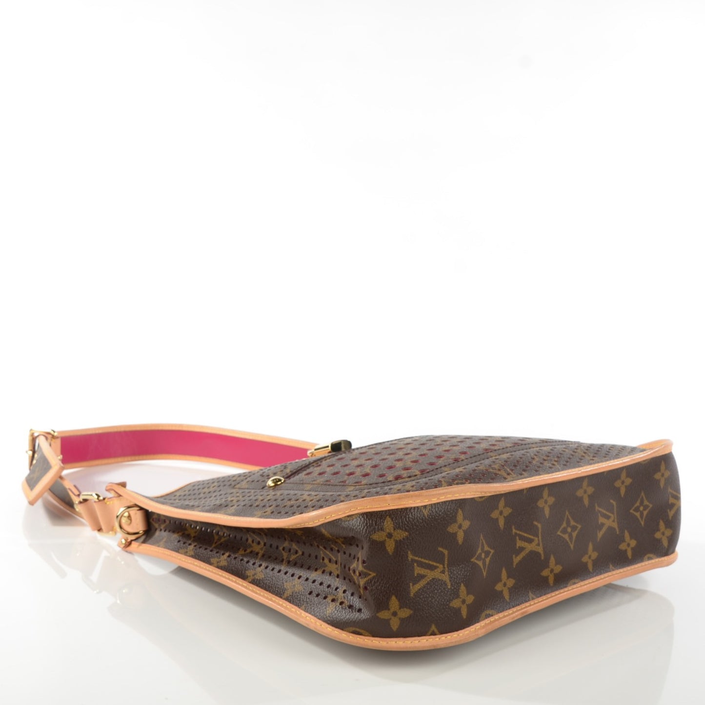 Monogram Perforated Musette Fuchsia