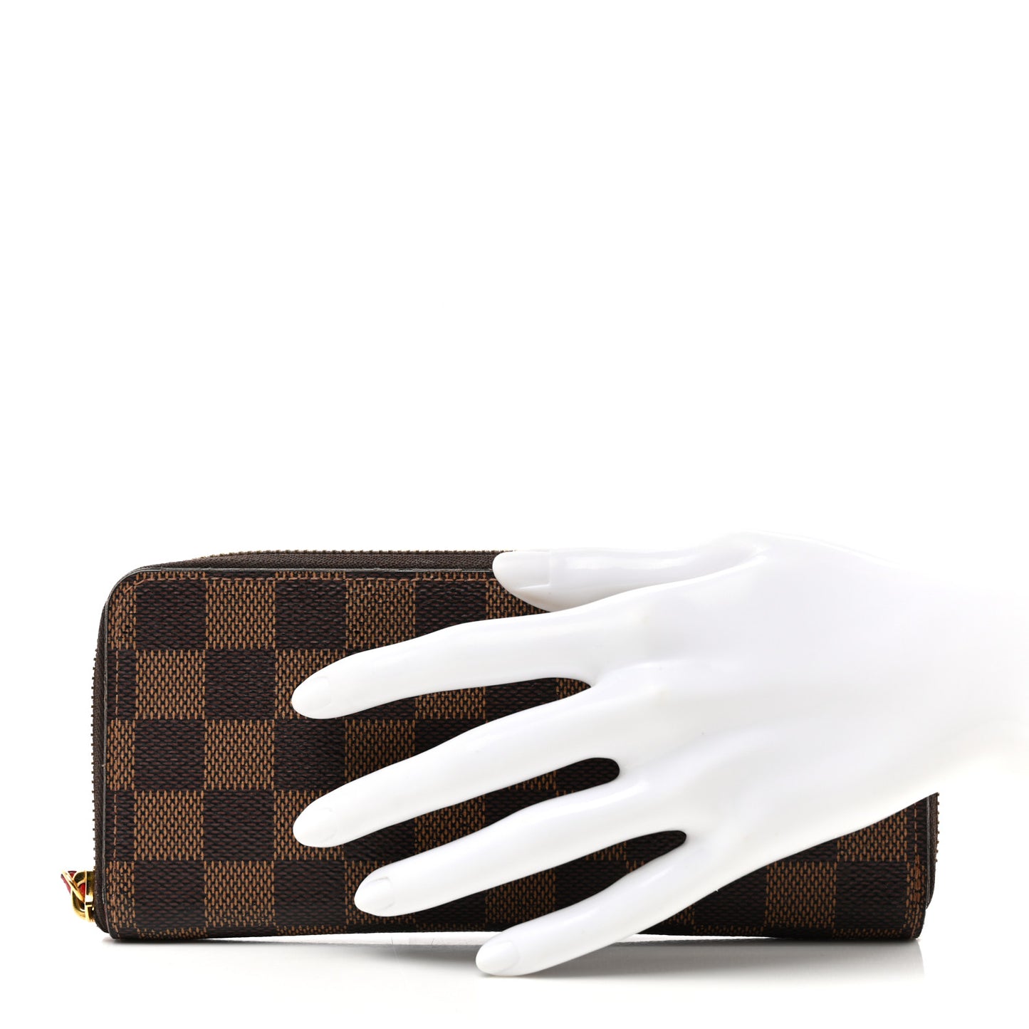 Damier Ebene Clemence Wallet Cherry