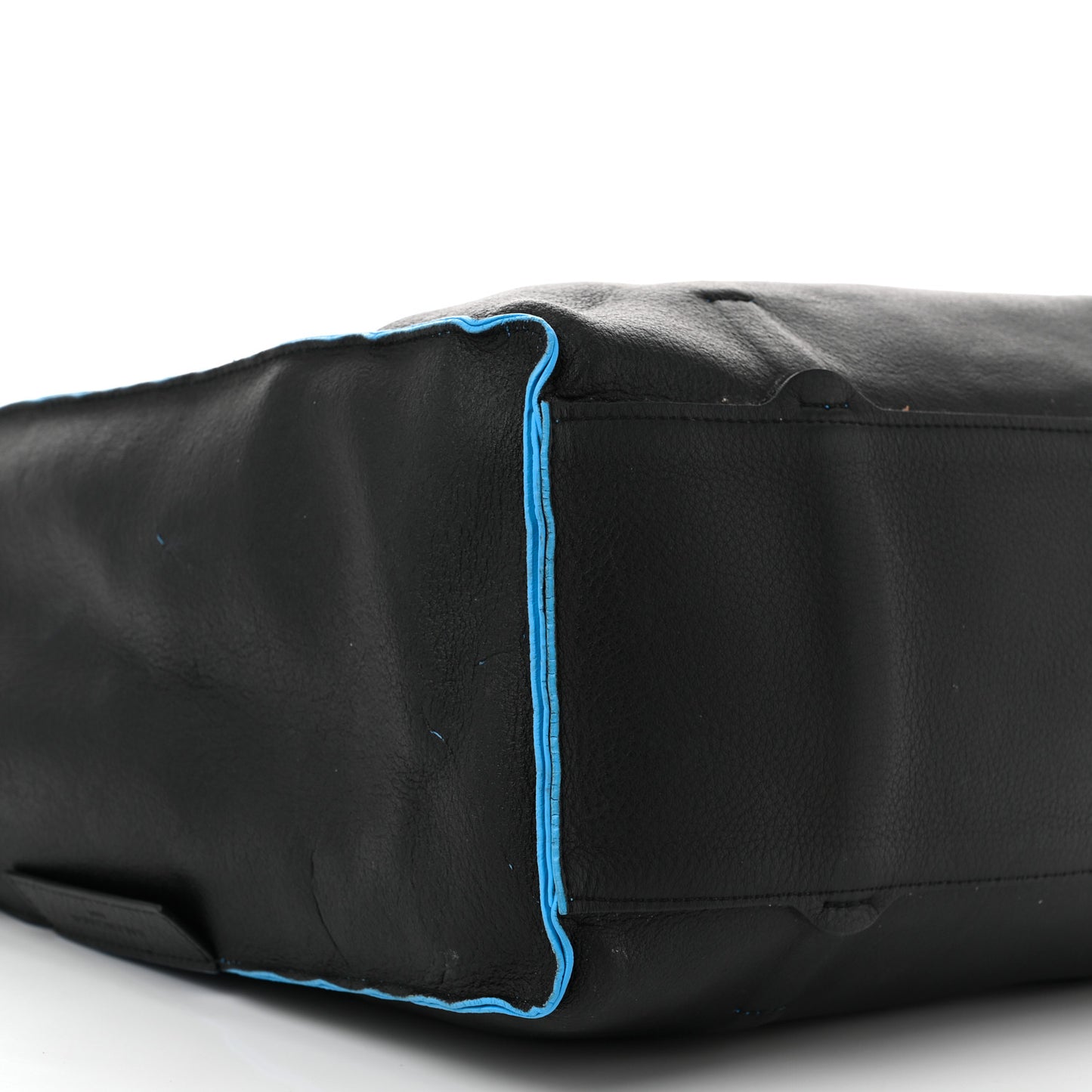 Veau Baltimore Double Sided Small Everyday Tote Bleu Turquoise Black