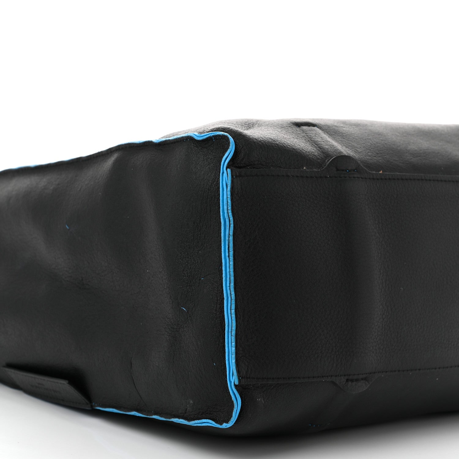 Balenciaga Veau Baltimore Double Sided Small Everyday Tote Bleu Turquoise Black 15 of 21