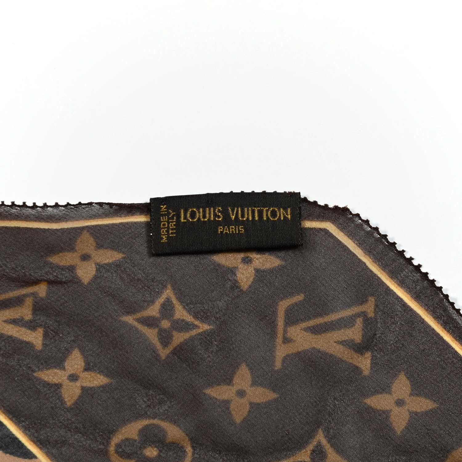 Louis Vuitton Silk Crepe Leopard Monogram Scarf 3 of 3
