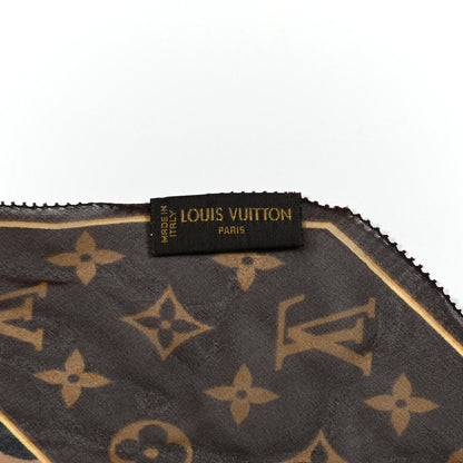 Louis Vuitton Silk Crepe Leopard Monogram Scarf 3 of 3