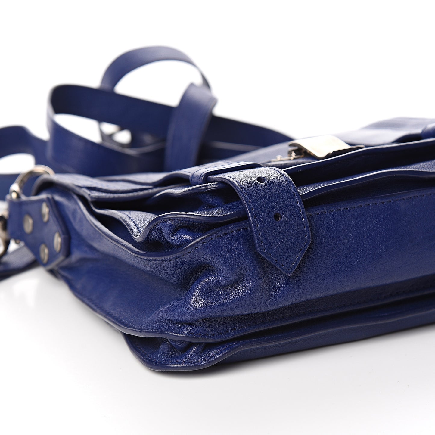 Lambskin PS1 Mini Pouch Messenger Cobalt Blue