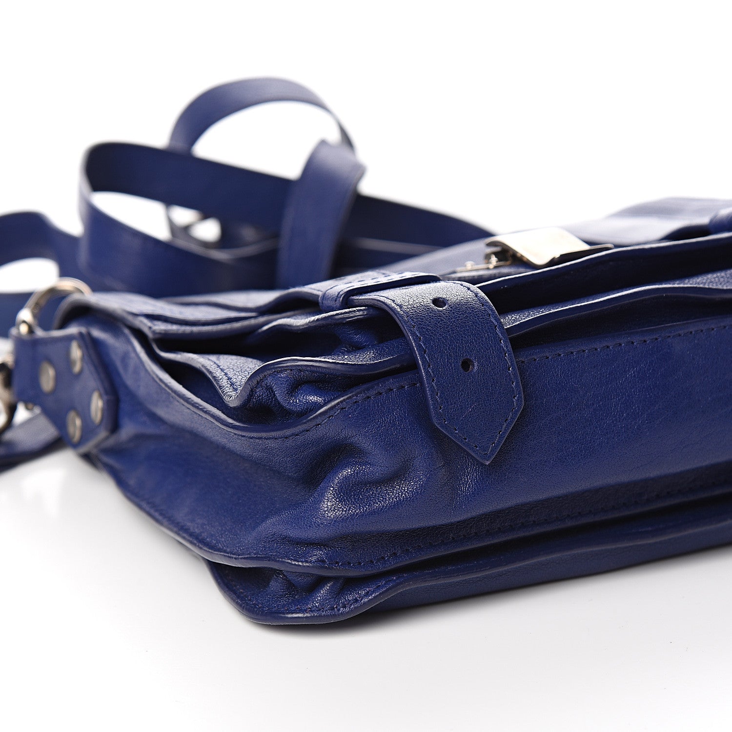 Proenza Schouler Lambskin PS1 Mini Pouch Messenger Cobalt Blue 9 of 11