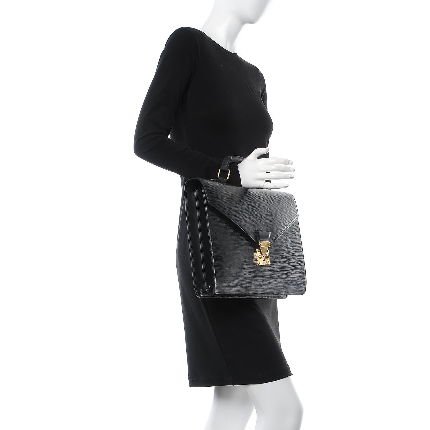 Louis Vuitton Epi Serviette Conseiller Briefcase Black 2 of 19