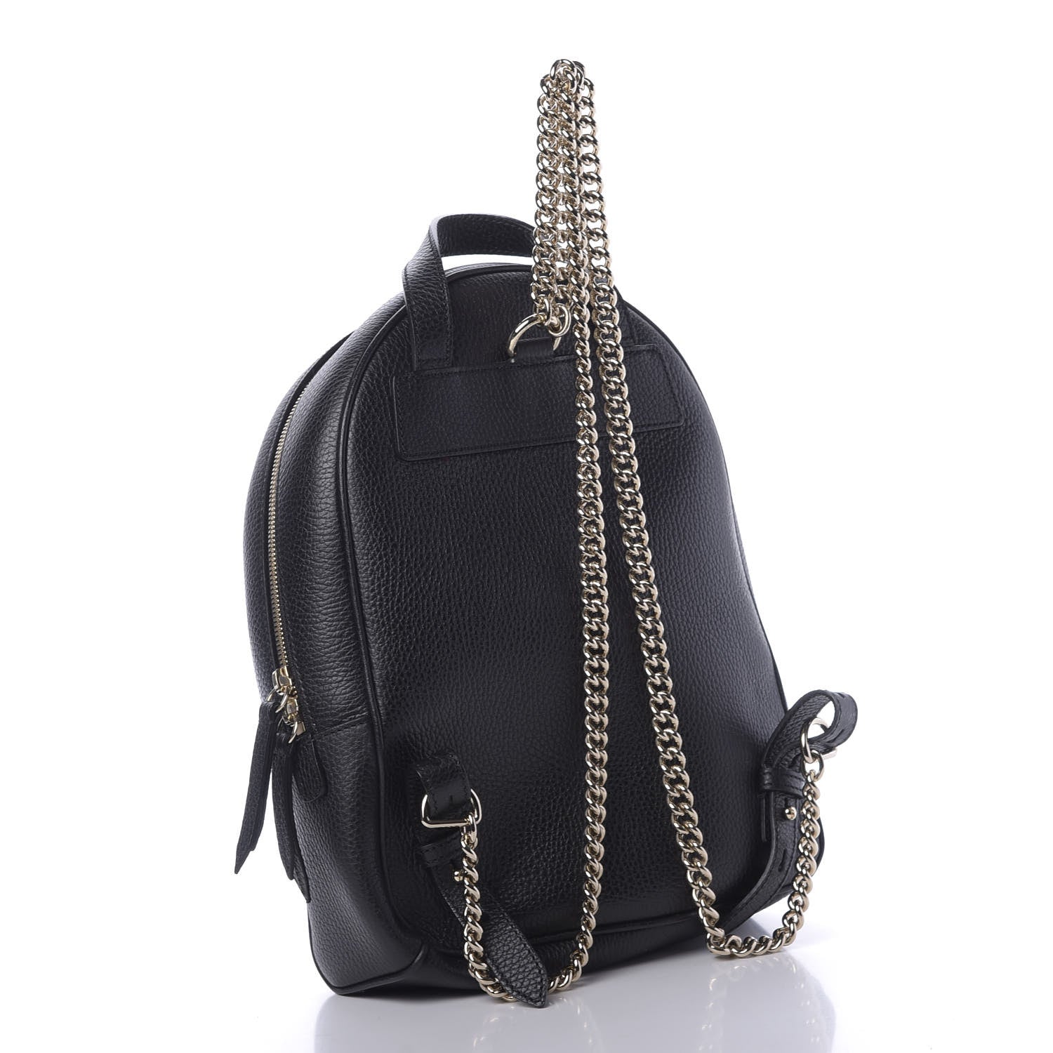 Gucci Pebbled Calfskin Soho Chain Backpack Black 2 of 9