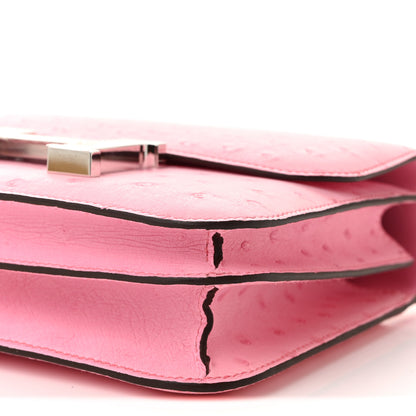 Hermes Ostrich Constance 18 Bubblegum 11 of 12