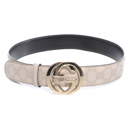 Gucci Guccissima Interlocking G Belt 80 32 Ivory 1 of 4