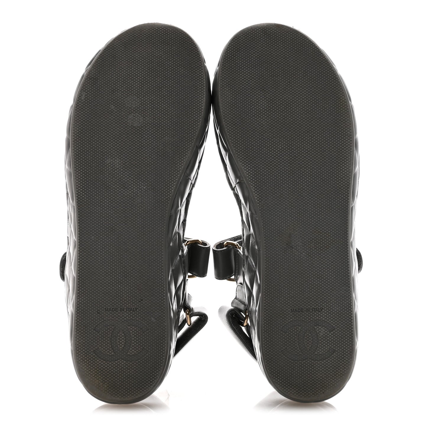 Shiny Calfskin Logo Platform Sandals 37 Grey