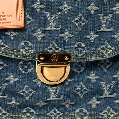 Louis Vuitton Monogram Denim Sac Plat Blue 9 of 17