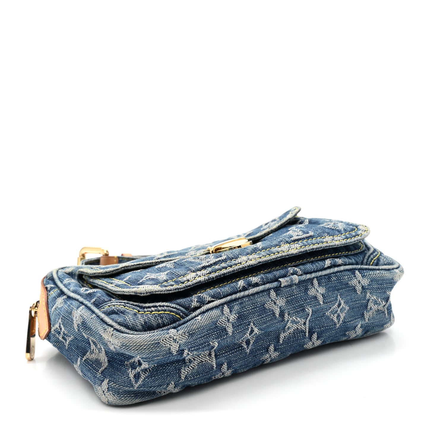 Monogram Denim Bum Bag Blue