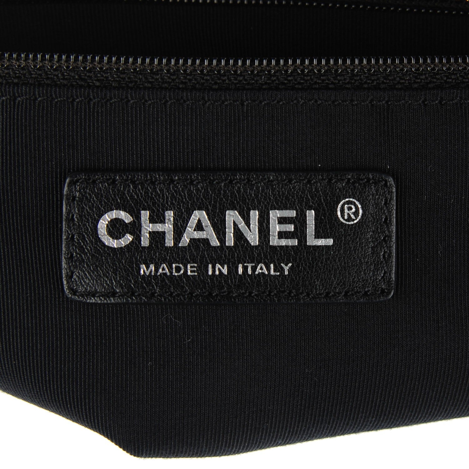 Chanel Iridescent Calfskin Chic Quilt Bowling Bag White 6 of 7