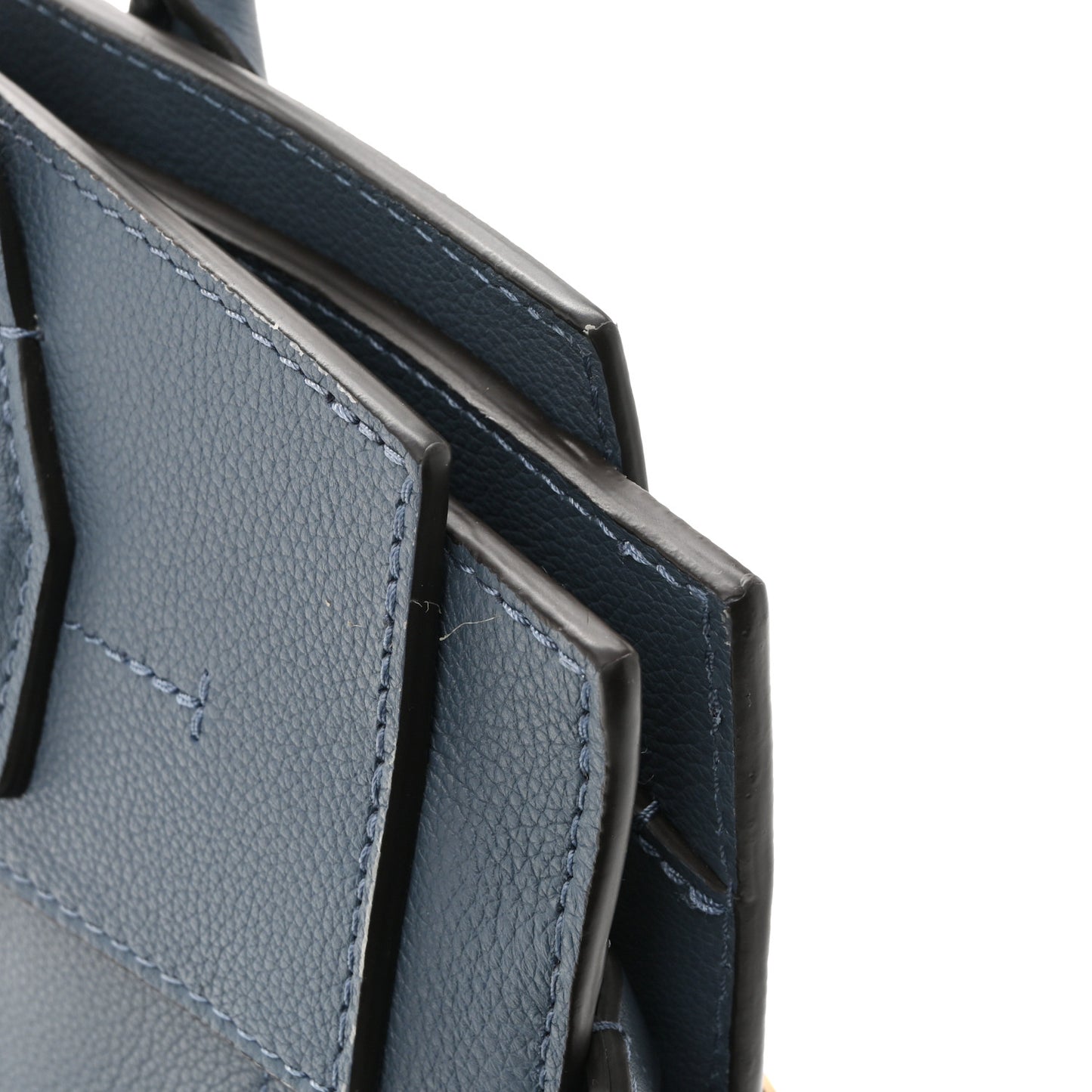 Grained Calfskin Steamer MM Blue