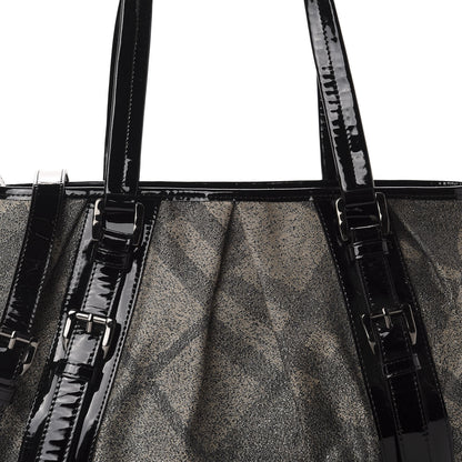 Burberry Shimmer Check Degrade Medium Tote Black 12 of 12