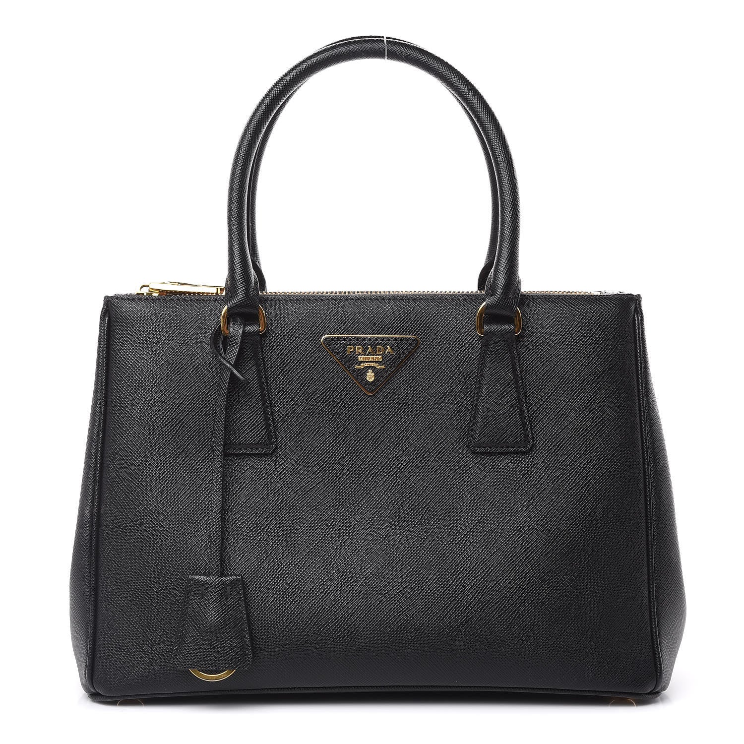Prada Saffiano Small Galleria Double Zip Tote Black 1 of 17