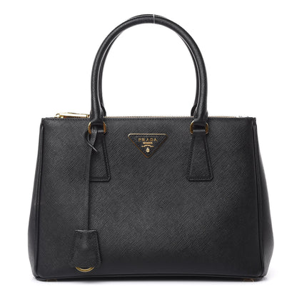 Prada Saffiano Small Galleria Double Zip Tote Black 1 of 17