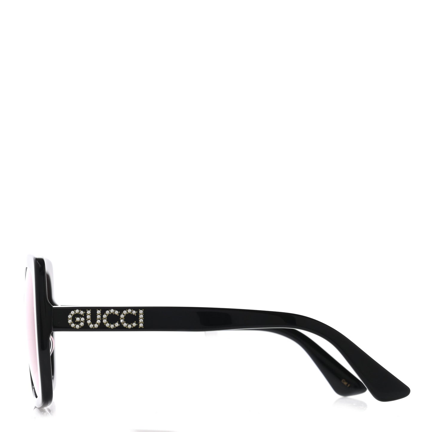 Crystal Square Frame GG Sunglasses GG0418S Black Pink