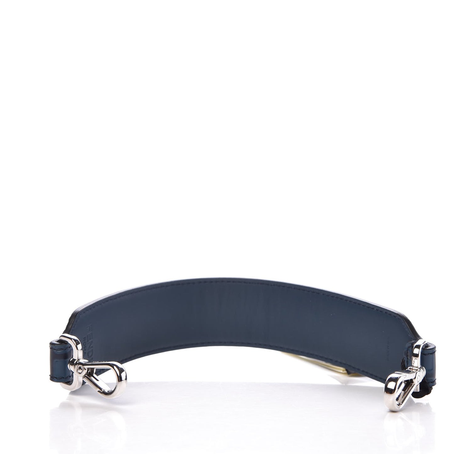 Calfskin FF Embossed Mini Strap You Blue