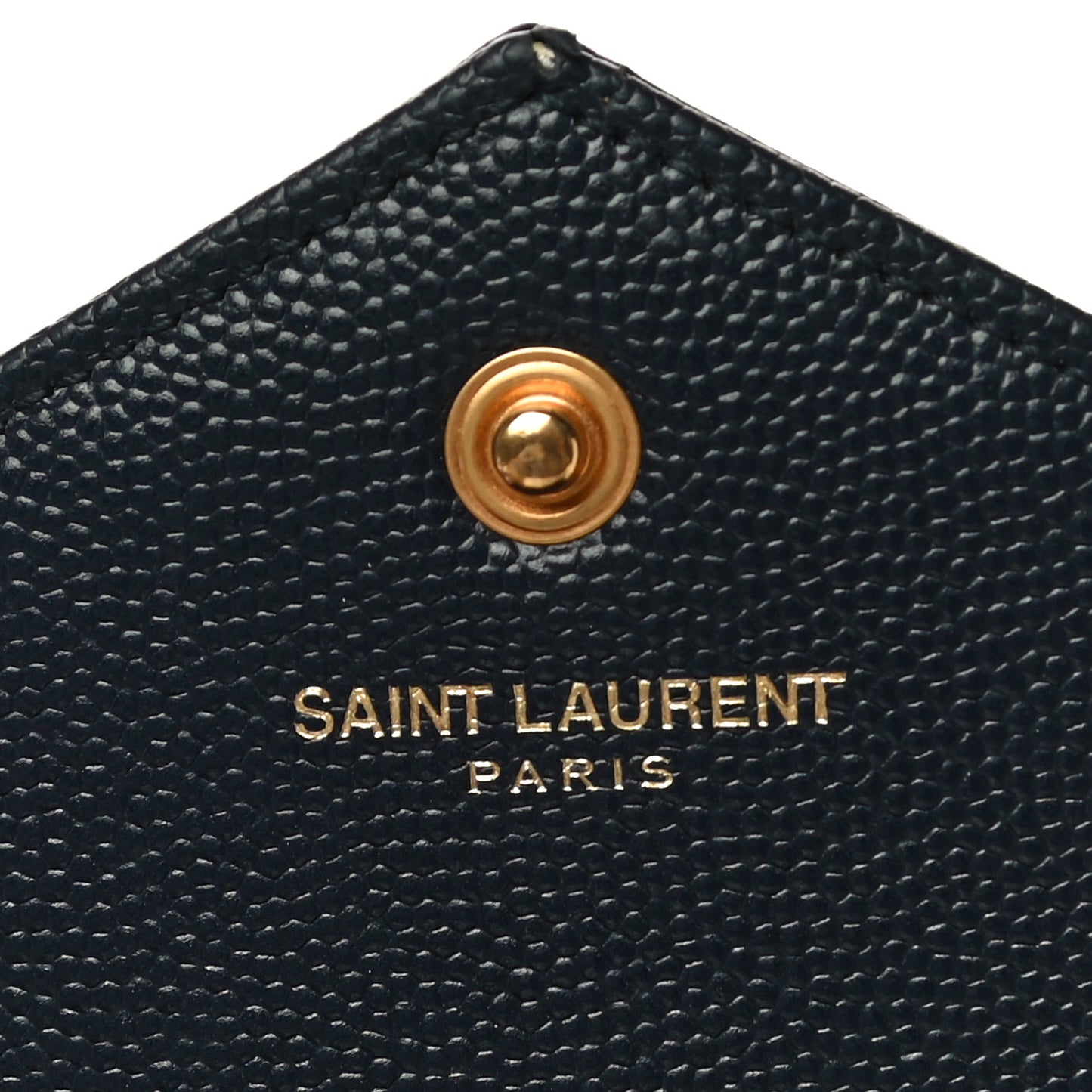 Grain De Poudre Matelasse Chevron Monogram Chain Wallet Deep Marine