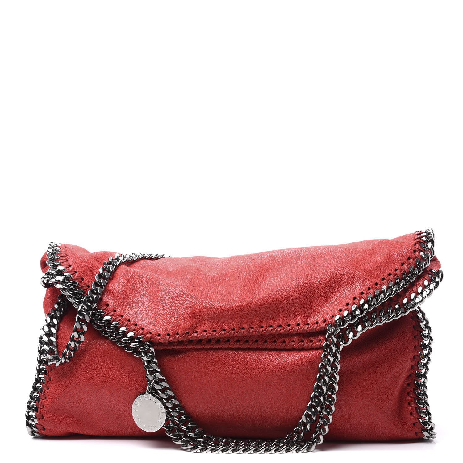 Stella McCartney Shaggy Deer Falabella Fold Over Tote Red 1 of 9