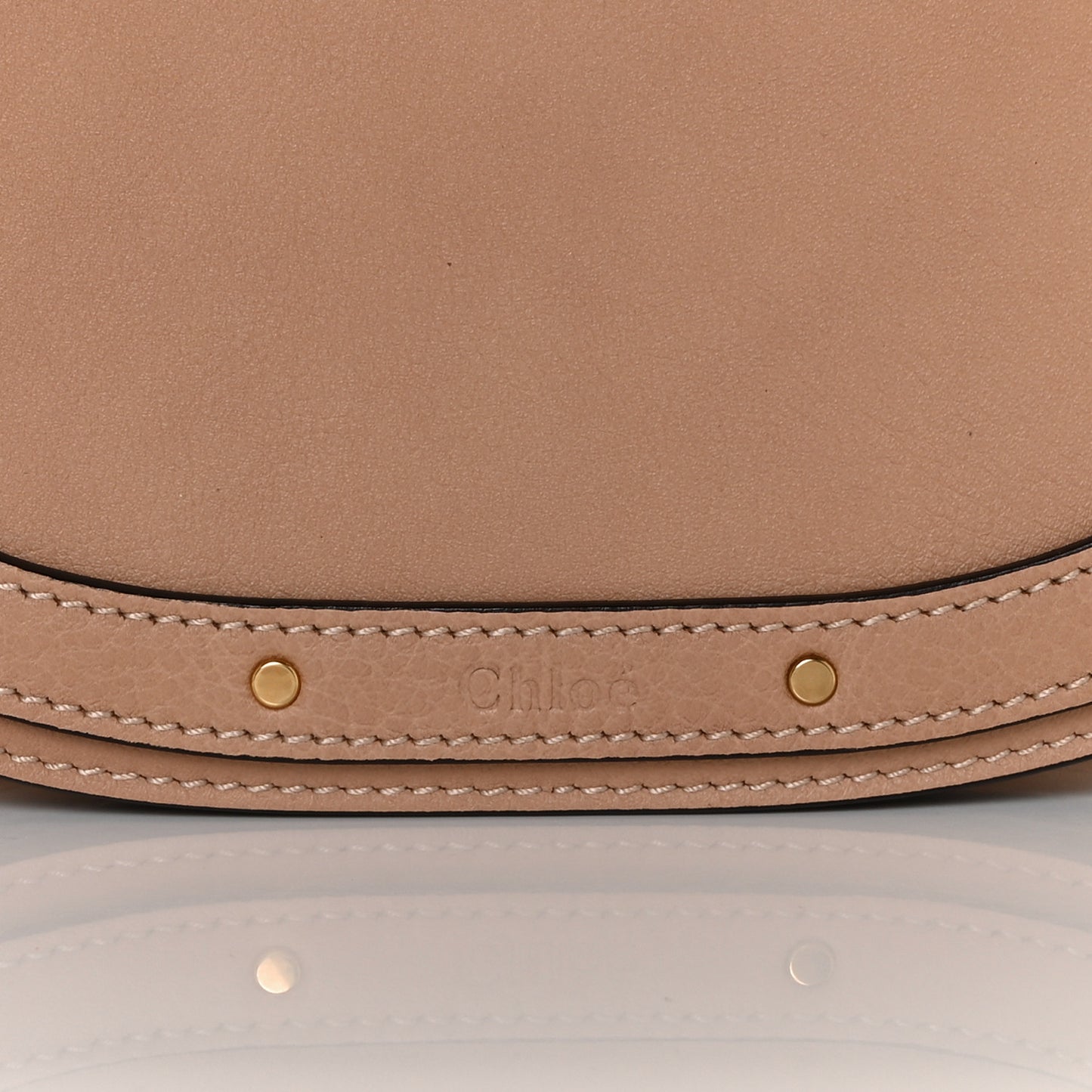 Calfskin Suede Medium Nile Bracelet Bag Biscotti