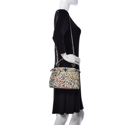 Fendi Vitello Seta Plexiglass Granite Mini Peekaboo Iconic Satchel Multicolor 2 of 15
