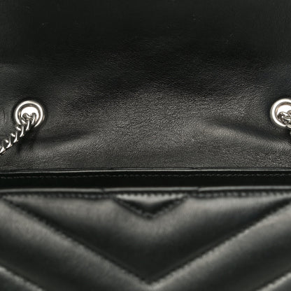 Saint Laurent Calfskin Y Quilted Monogram Small Loulou Chain Satchel Black 13 of 13