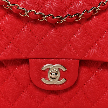 Chanel Caviar Quilted Medium Double Flap Red 9 of 11
