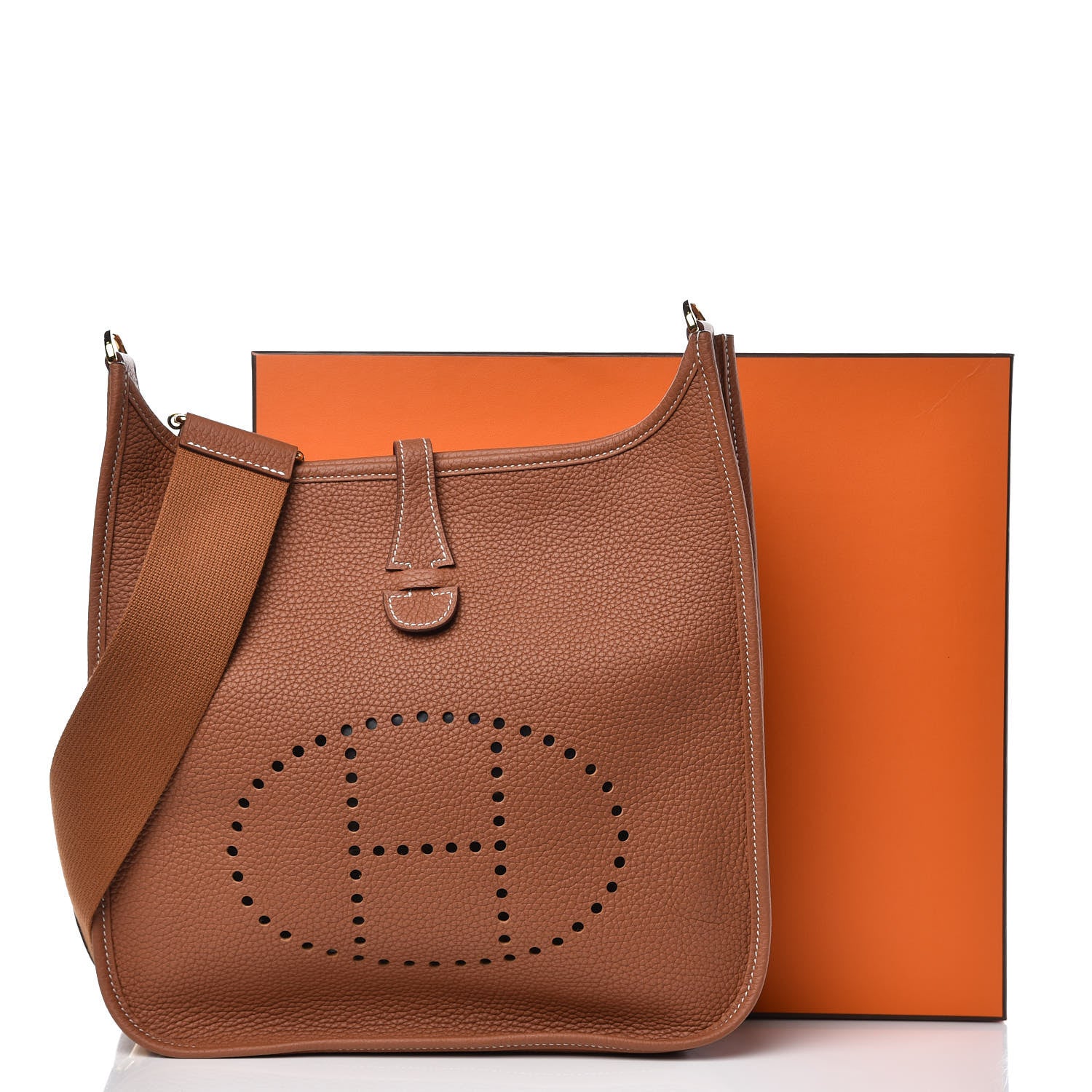 Hermes Taurillon Clemence Evelyne III PM Gold 9 of 9
