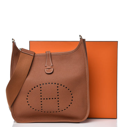 Hermes Taurillon Clemence Evelyne III PM Gold 9 of 9