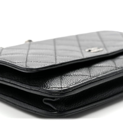 Chanel Caviar Quilted Wallet On Chain WOC Black 10 of 13