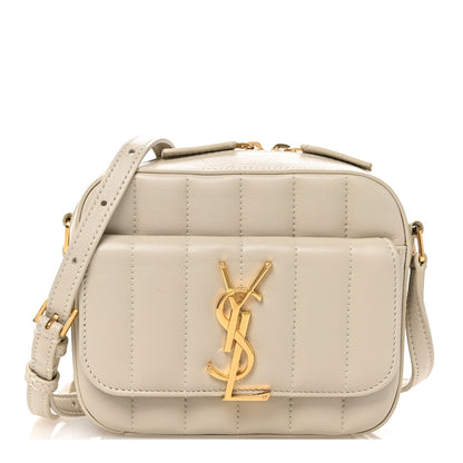 Saint Laurent Lambskin Matelasse Monogram Vicky Camera Bag Crema Soft 1 of 10