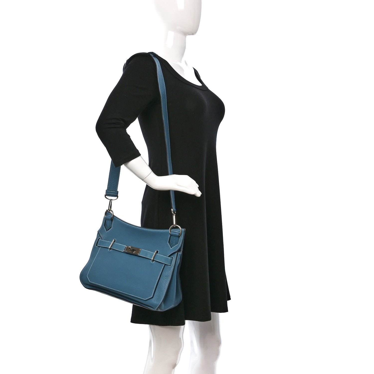 Hermes Taurillon Clemence Jypsiere 31 Blue Jean 2 of 17