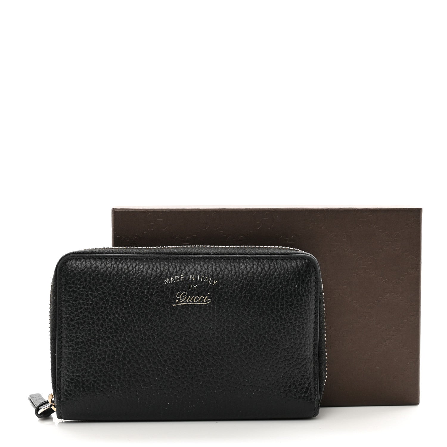 Gucci Dollar Calfskin Medium Swing Zip Around Wallet Black 3 of 9