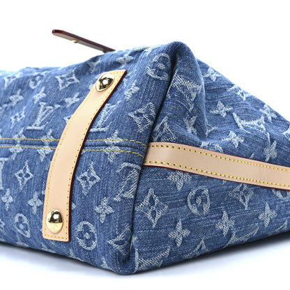 Louis Vuitton Monogram Denim CarryAll MM Blue 6 of 6