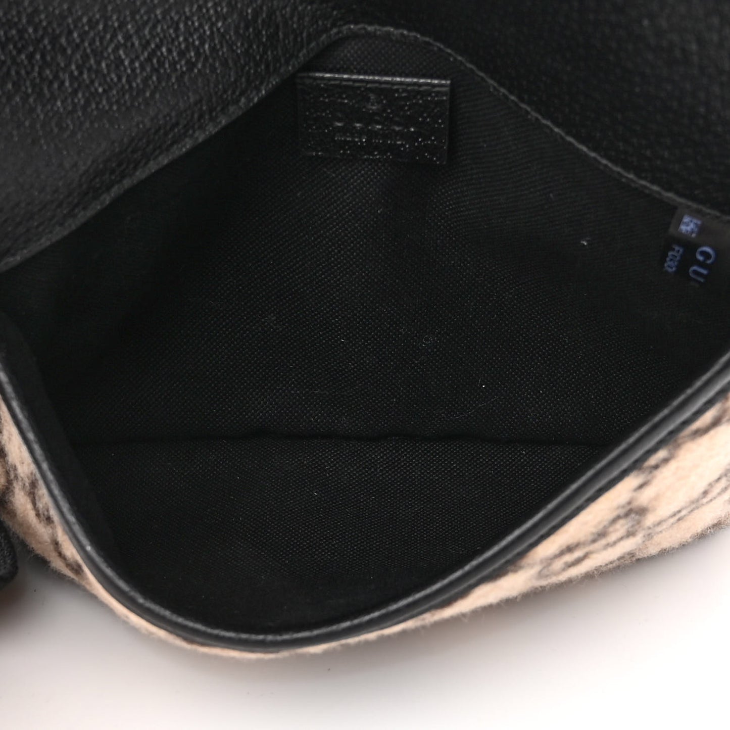 Covered Wool GG Monogram Slim Belt Bag Beige