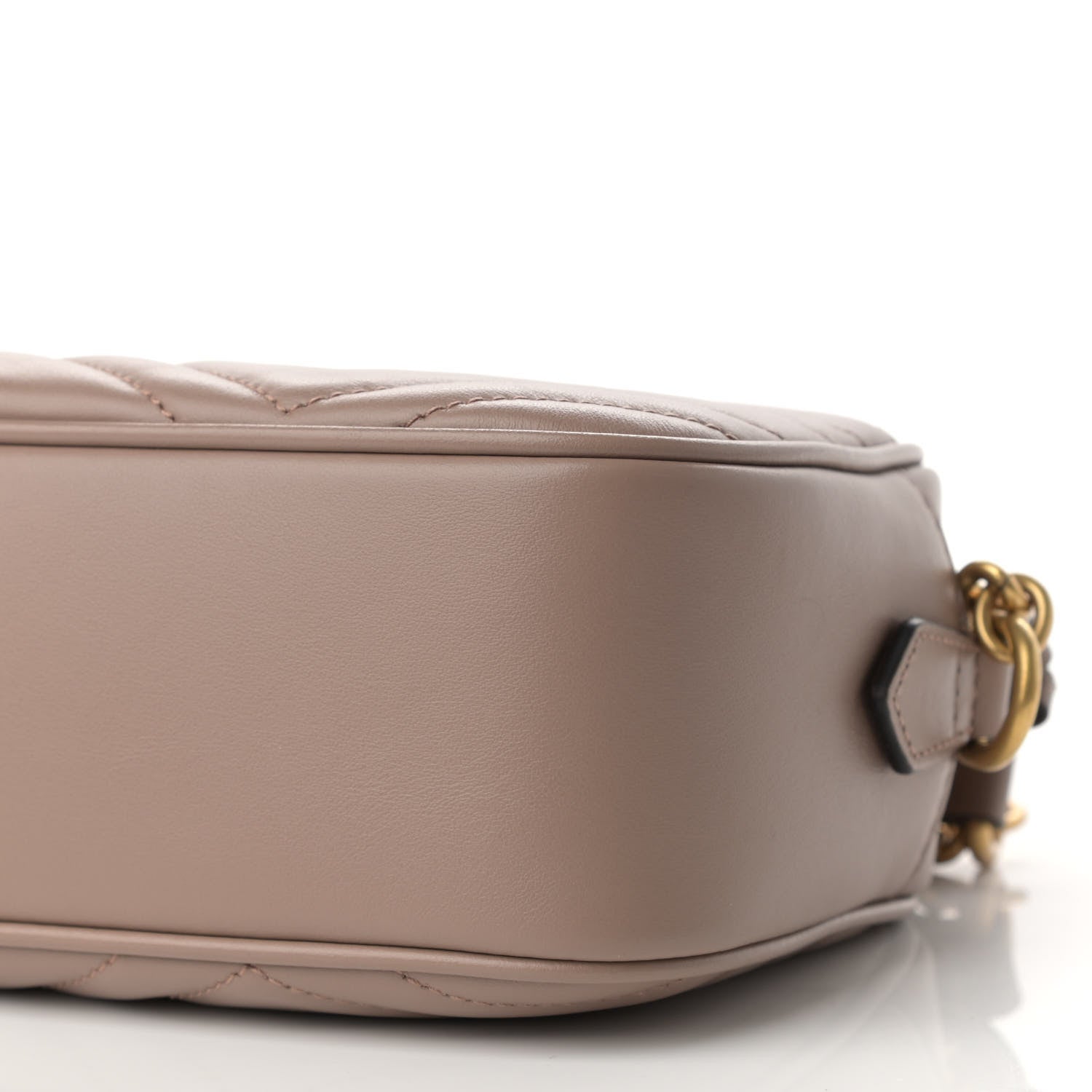 Gucci Calfskin Matelasse Small GG Marmont Chain Shoulder Bag Porcelain Rose 10 of 10
