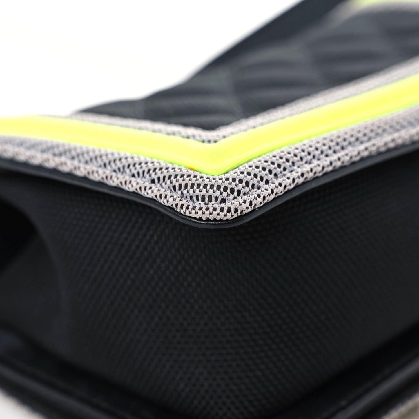 Canvas Quilted Small Fluo Boy Flap Black Grey Yellow