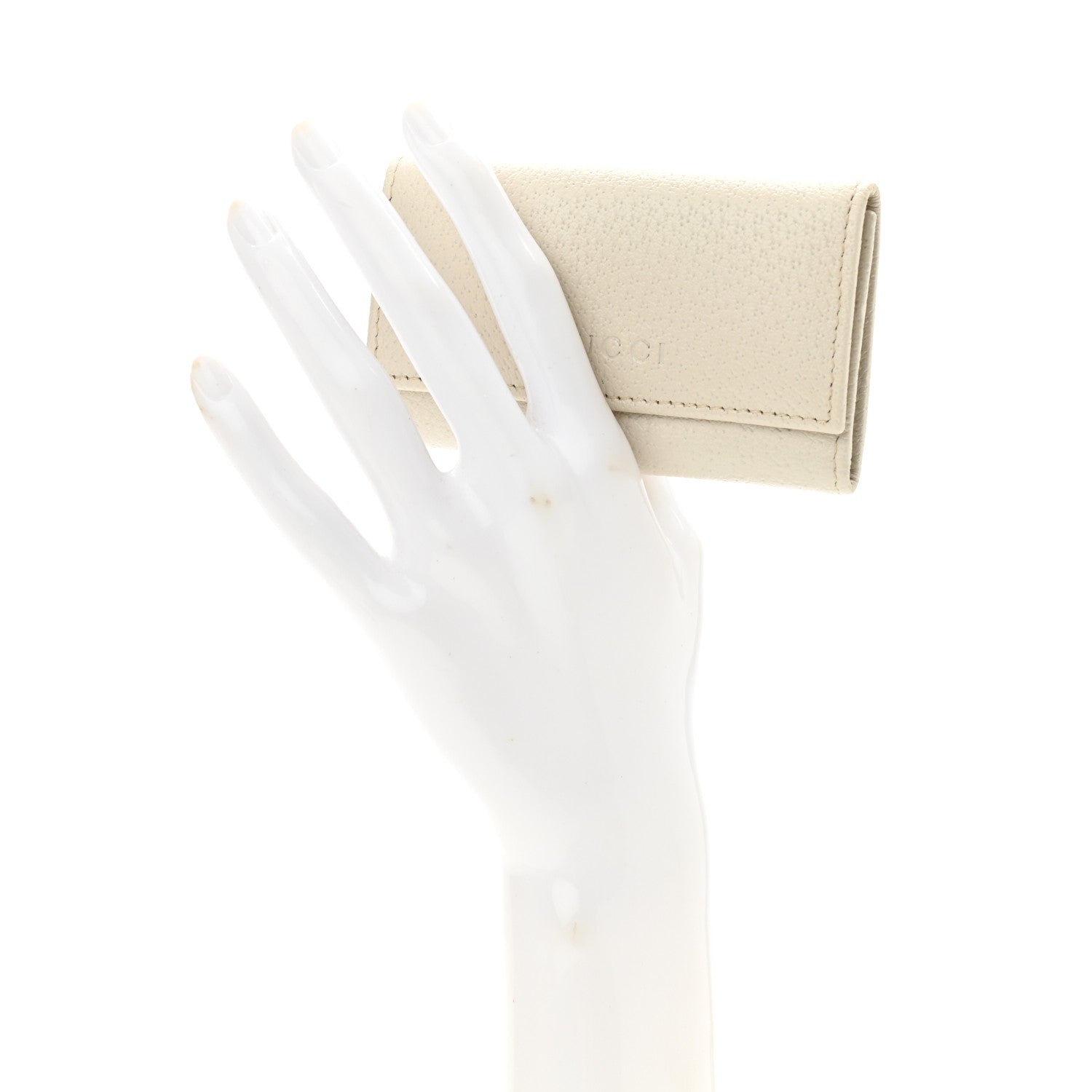 Gucci Calfskin 6 Key Holder White 2 of 8