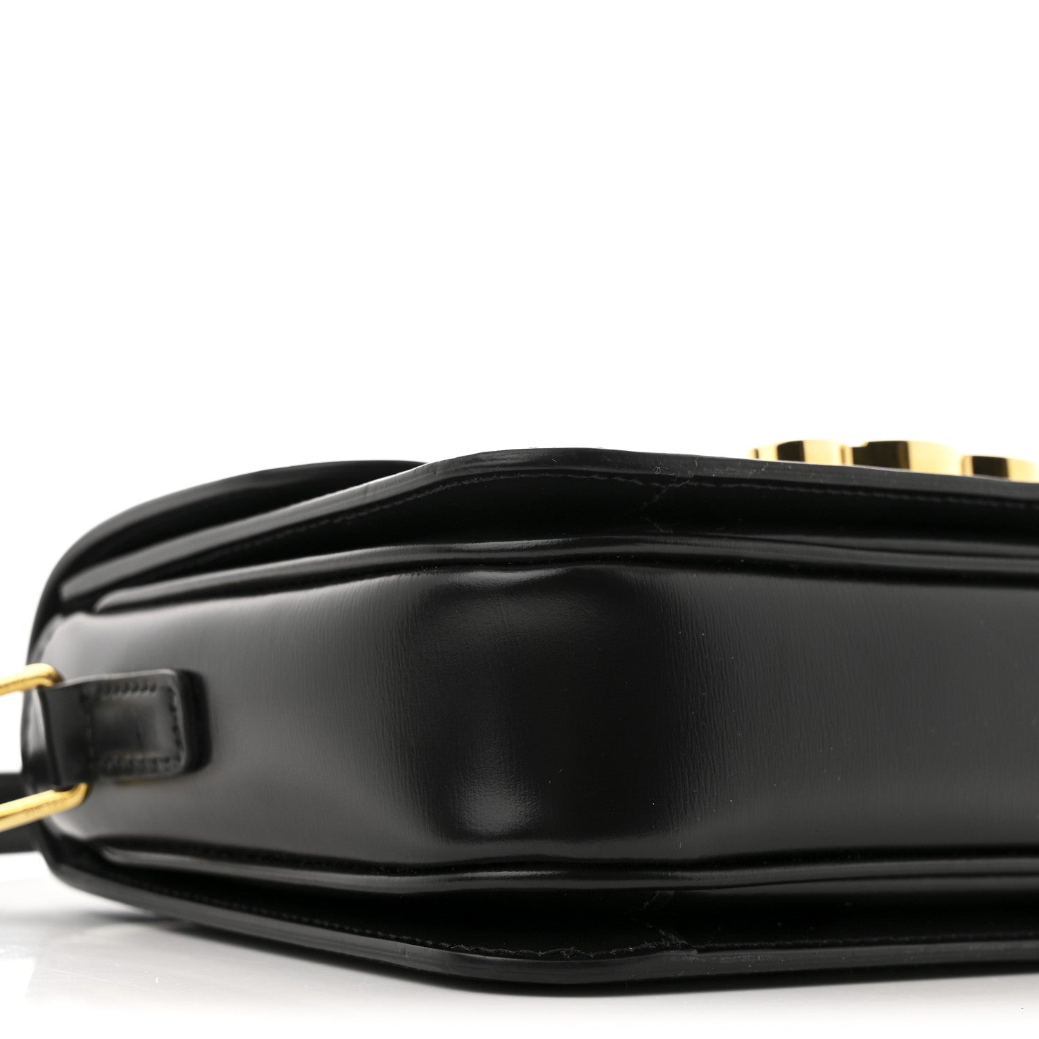 Celine Shiny Calfskin Teen Triomphe Black 9 of 10