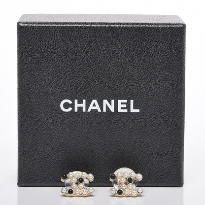Chanel Pearl CC Earrings Gold 6 of 6