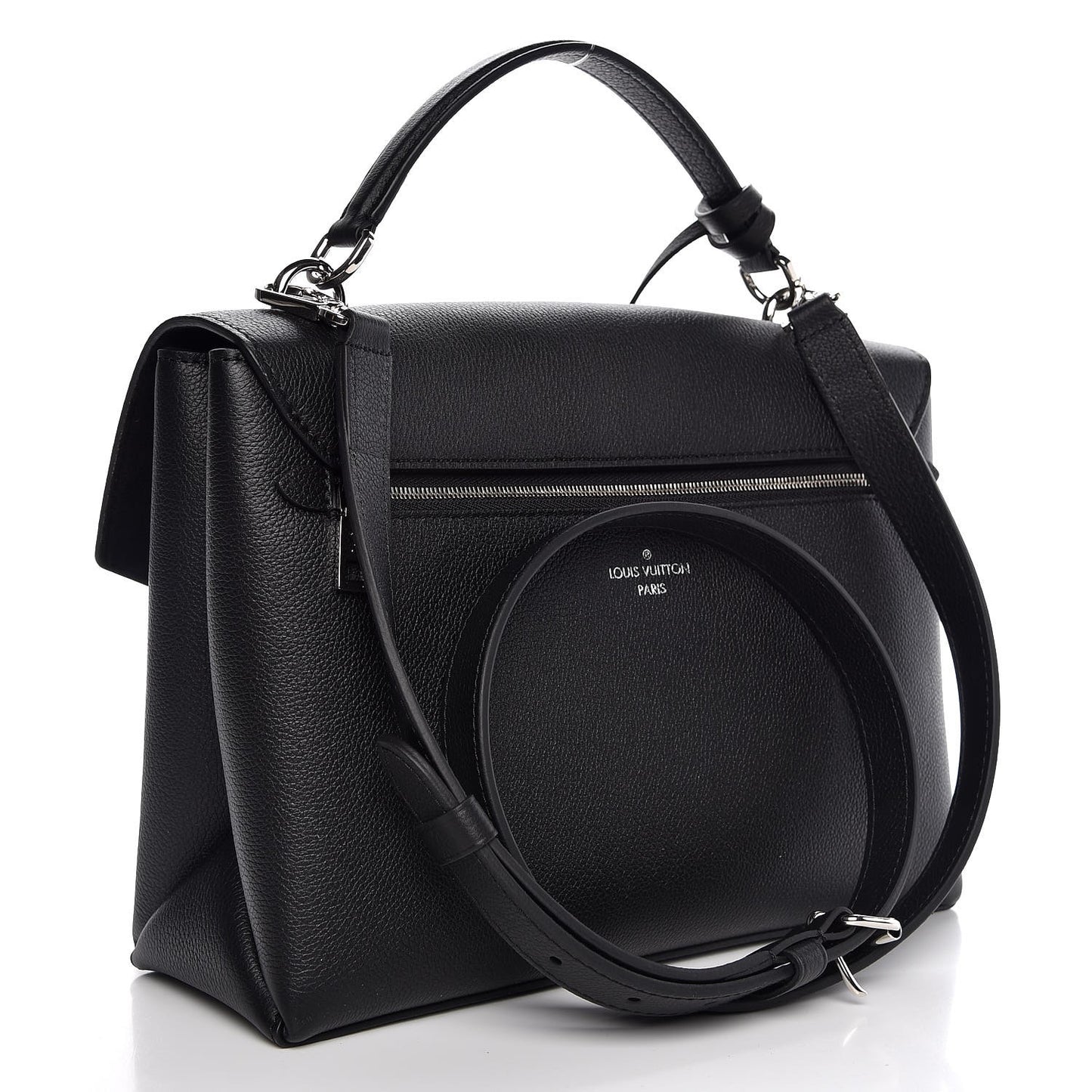 Soft Calfskin My Lockme Top Handle Black