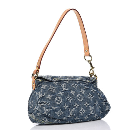 Louis Vuitton Monogram Denim Mini Pleaty Blue 3 of 7