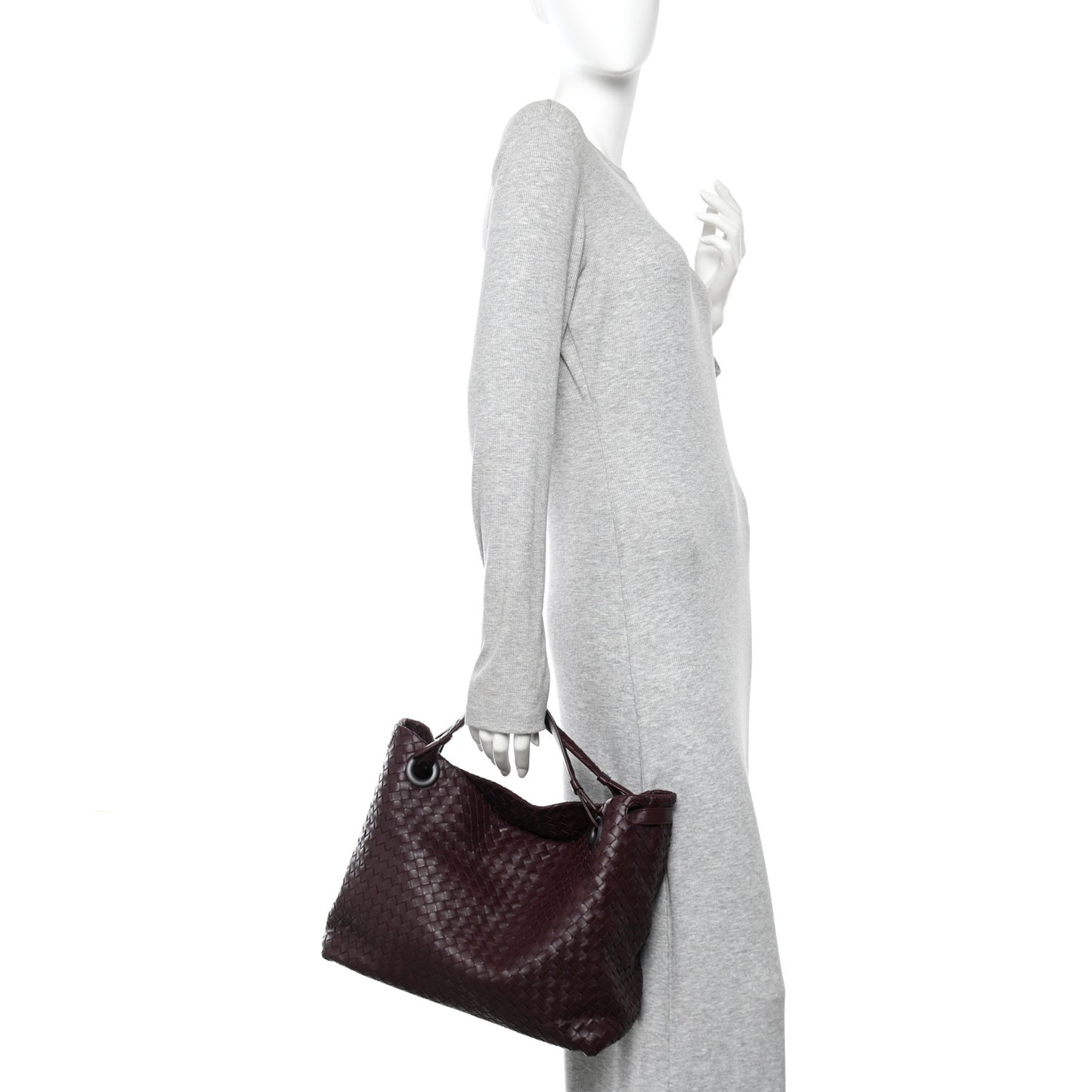 Nappa Intrecciato Bella Tote Aubergine
