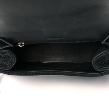 Balenciaga Faux Calfskin Fabric Small Sneakerhead Top Handle Bag Black 5 of 12